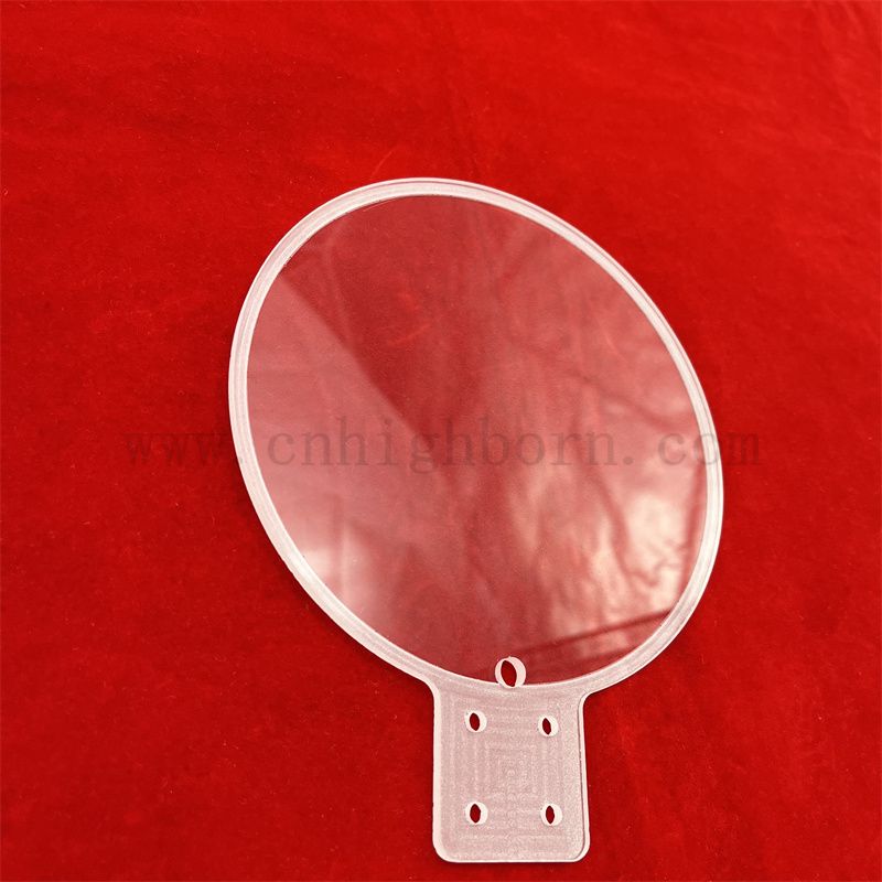 Hochtemperaturwiderstand Tiefes Prozess klarer rund Quarzglas Wafer mit Loch