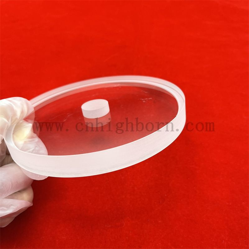 Klare runde Quarzplatte