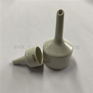 Maßgeschneiderter Büchner-Trichter aus glasiertem Porzellan für Keramikexperimente