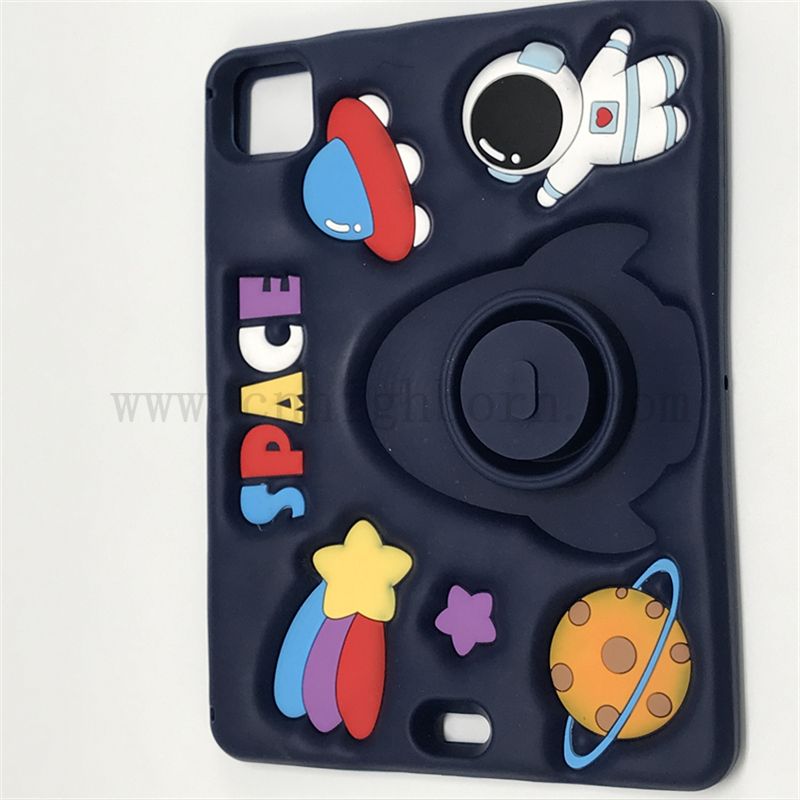 Werks Großhandel 3D Silicon Gummi niedliche Cartoon Tablette Schutzabdeckung für iPad Silicon Gummi niedliche Form Schutzhülle für iPad 10 Zoll