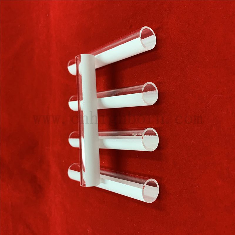 Maßgeschneiderte Wärmewiderstand halb beschichtet mit Keramikverschmutzung Silica Quarzglasrohr