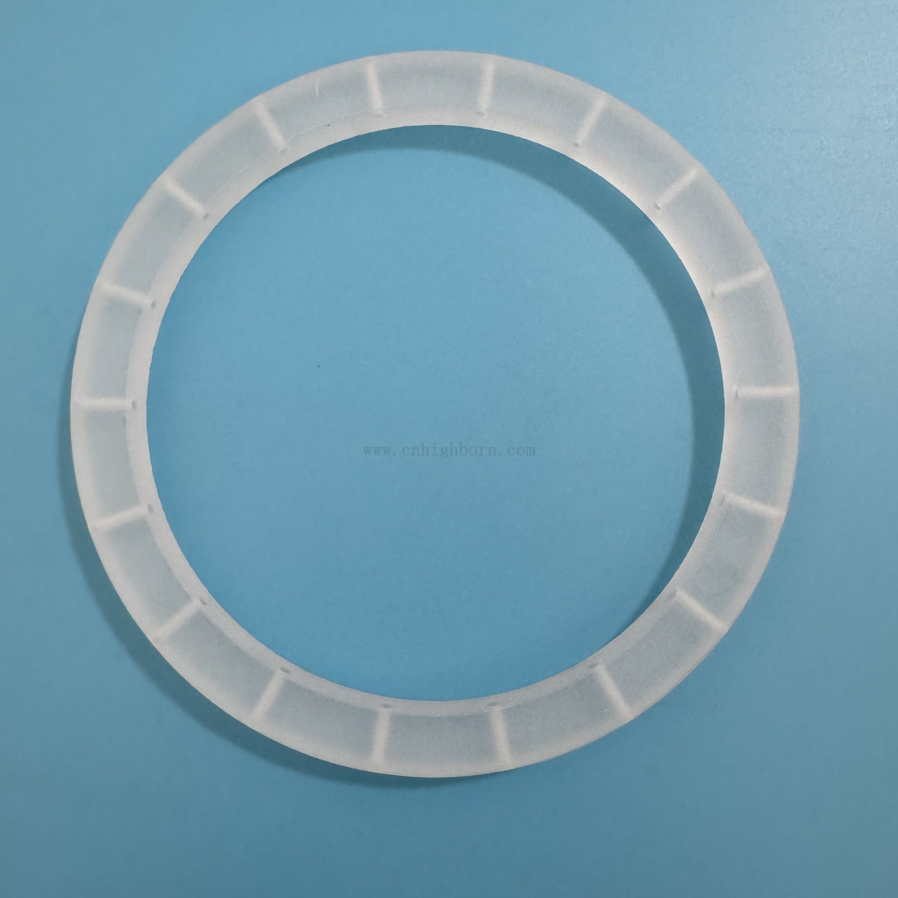 Wärmefestigkeit gefrosteter Quarzglasflansch mit Loch für industrielle Anwendungen