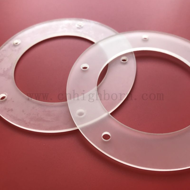 Customized Frosty Quarzglasflansch mit Loch zum Erhitzen 