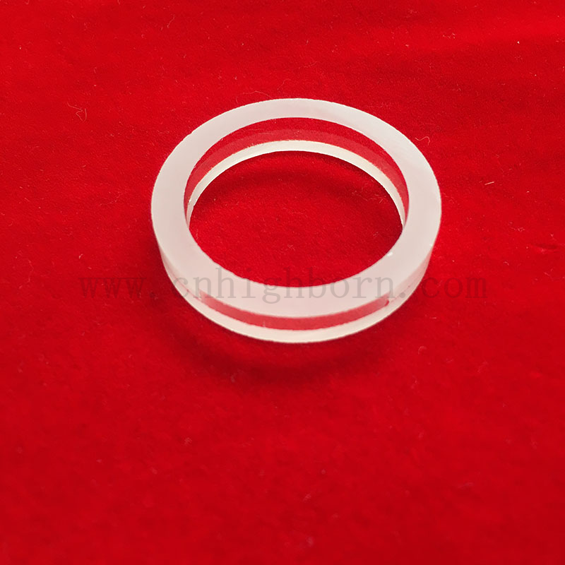 Klare geschnittene UV -Lampe Fusion Silica Quarzglasflansch