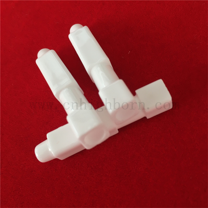 Glazed Alumina Gasofen Zündung Customized AL2O3 Keramikelektrodenrohr