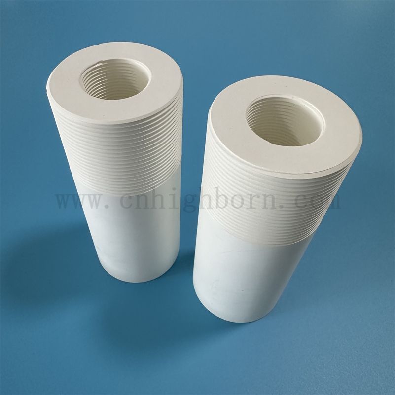 Customized Heißgepresstes hexagonales Bor -Bor -Nitrid -Keramik -Strukturteile Bn Rohrgewinde