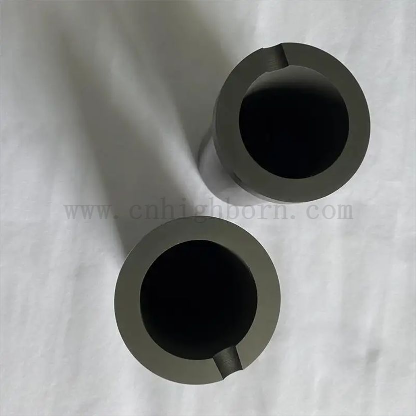 Hochtemperaturbeständiges Siliziumcarbid -Keramik -Graphit Crucible mit Quarzhülle für Induktionofen