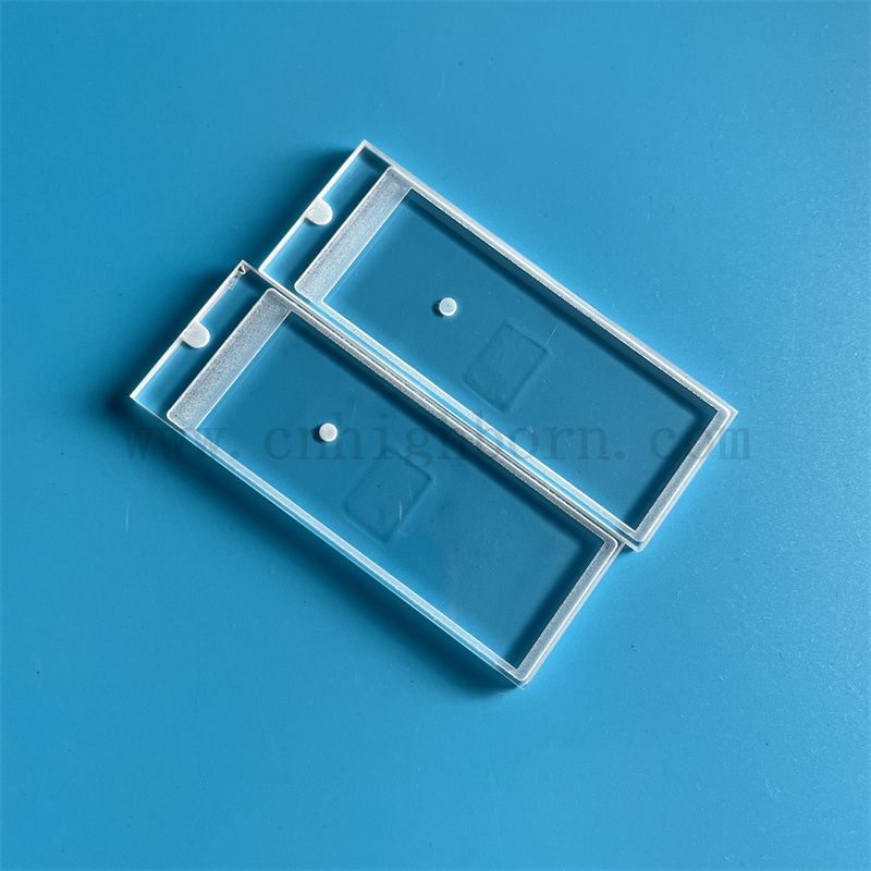 Tiefe verarbeitende rechteckige klare Quarzglasplatte mit Laserbohrung