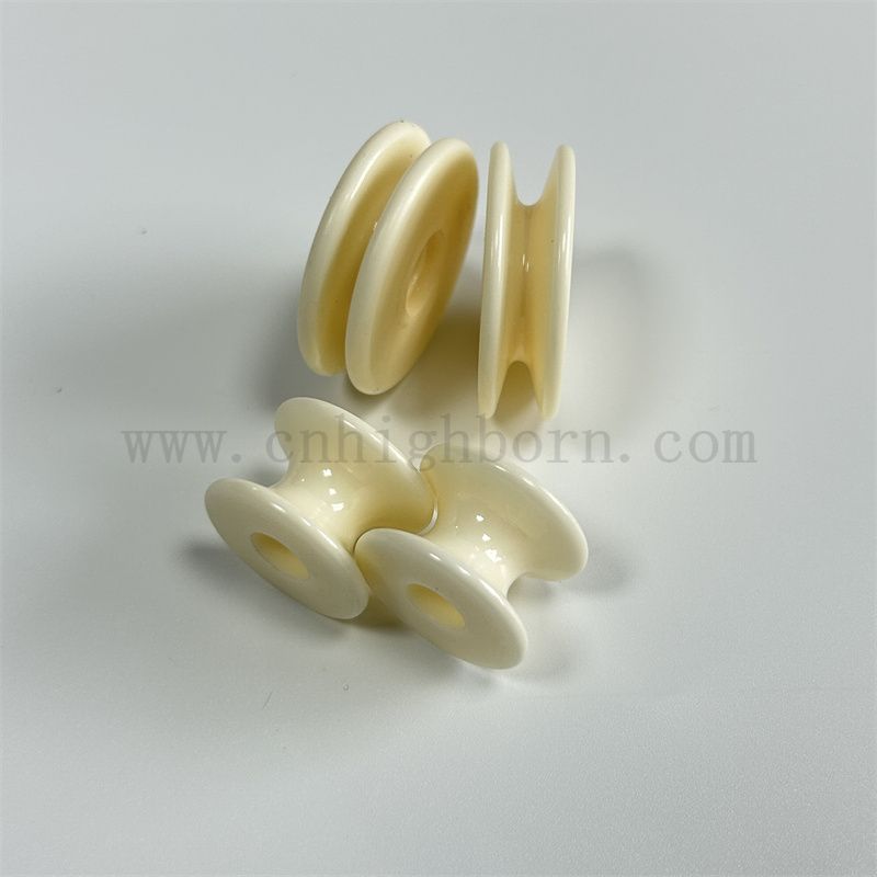 Wear-resistente Aluminiumoxid Textile Keramik Eöseland Al2o3 Keramikgarn-Draht-Fadenführung Roller Spinnmaschinerie Teil