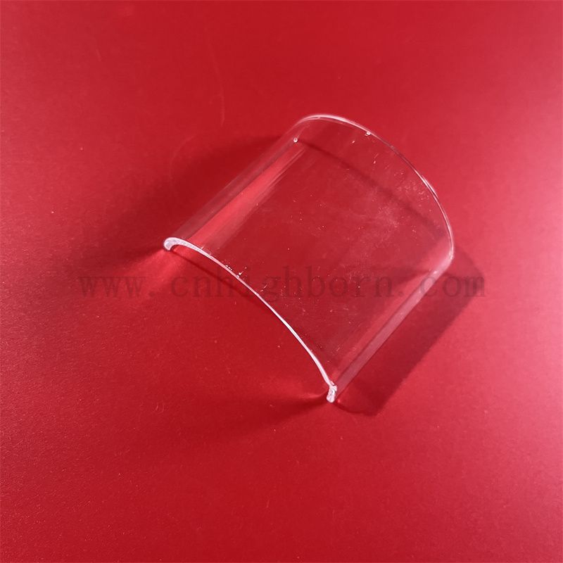 Hochreinheit transparent halbe runde Glasbogenquarzblatt 