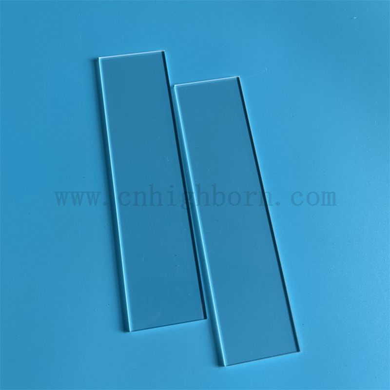 Hochreinheit Rechteck klare polierte geschmolzene Silica -Glasscheibe für UV