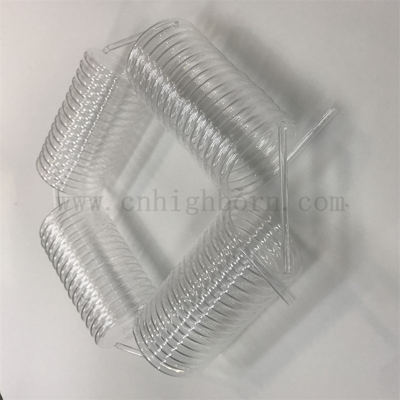 Customized Transparent Fused Silica Flame Polz Quarzglas Spiralrohr