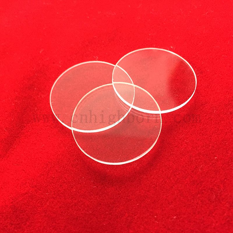 Customisierte transparente runde hitzebeständige geschmolzene Silica -Glasscheibe