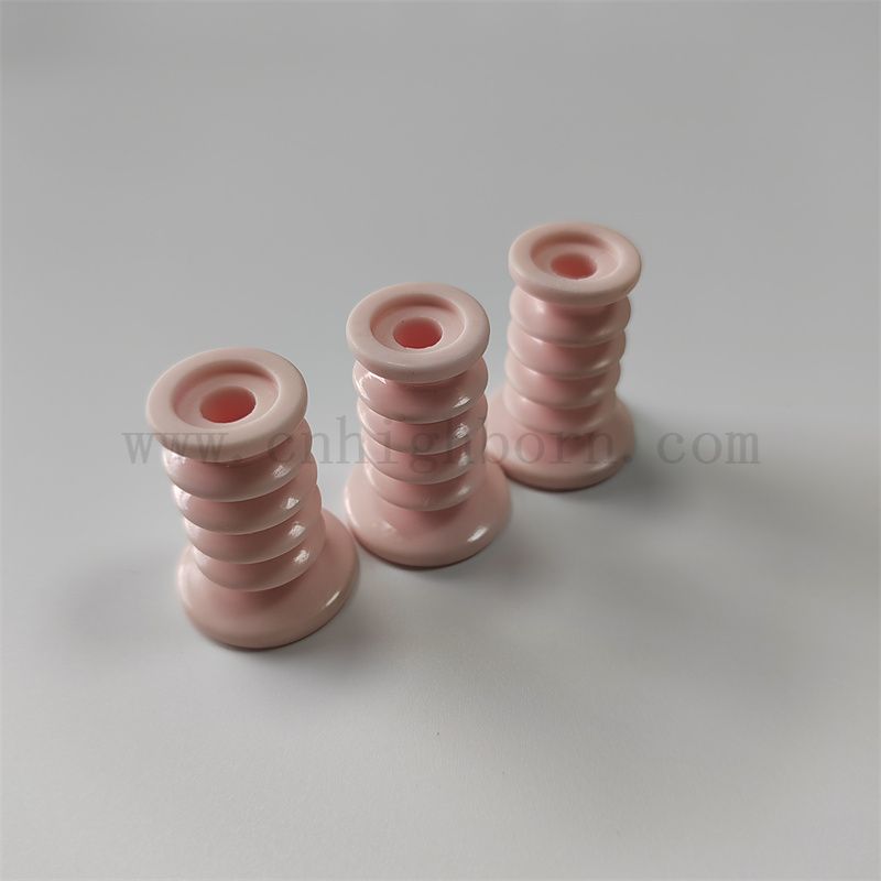 Tragen resistente rosa al2o3 Textilgewinde -Riemenscheibe Teil Alumina Keramikrolle