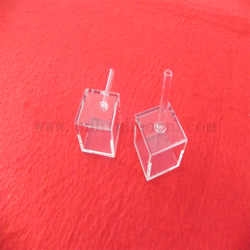 Kubikzellen Laborzellen kurzer Weg mit Füllrohrglas Kubikkuvetten für die chemische Industrie