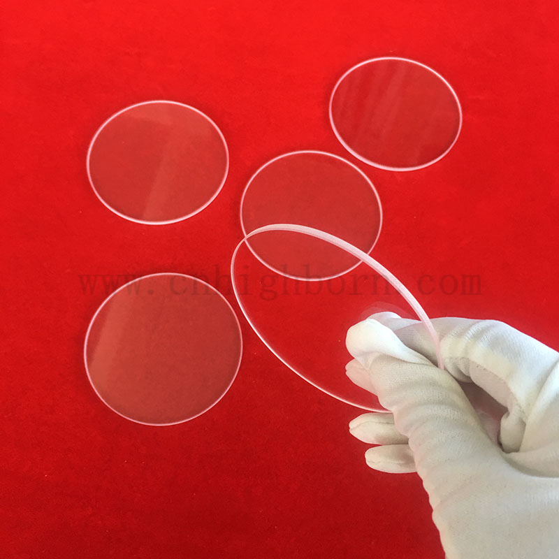 Runde transparente Silica Quarzglasscheibe für Wärmebeobachtungsfenster