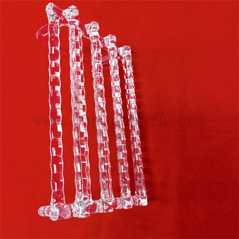  Laborforschung Quarzinstrument transparent Quarzglasbehälter Clear Quarz Heizungsbootträger mit Griff für SemikomDuktor