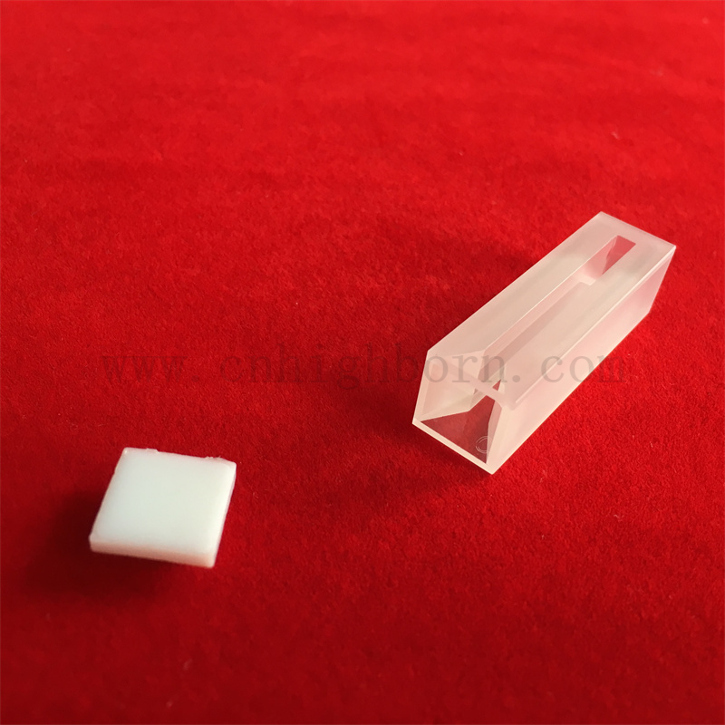 Labor Verbrauchsmaterial Standard Q254 Quarzglaskluvette Mikrozelle mit gefrosteten Wänden und Deckel