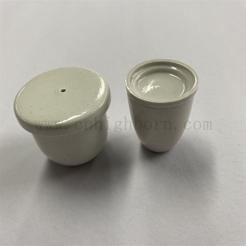 Laborverglastes G -Index Porzellan Tiegel für chemische Analyse Keramik -Topf mit Deckel