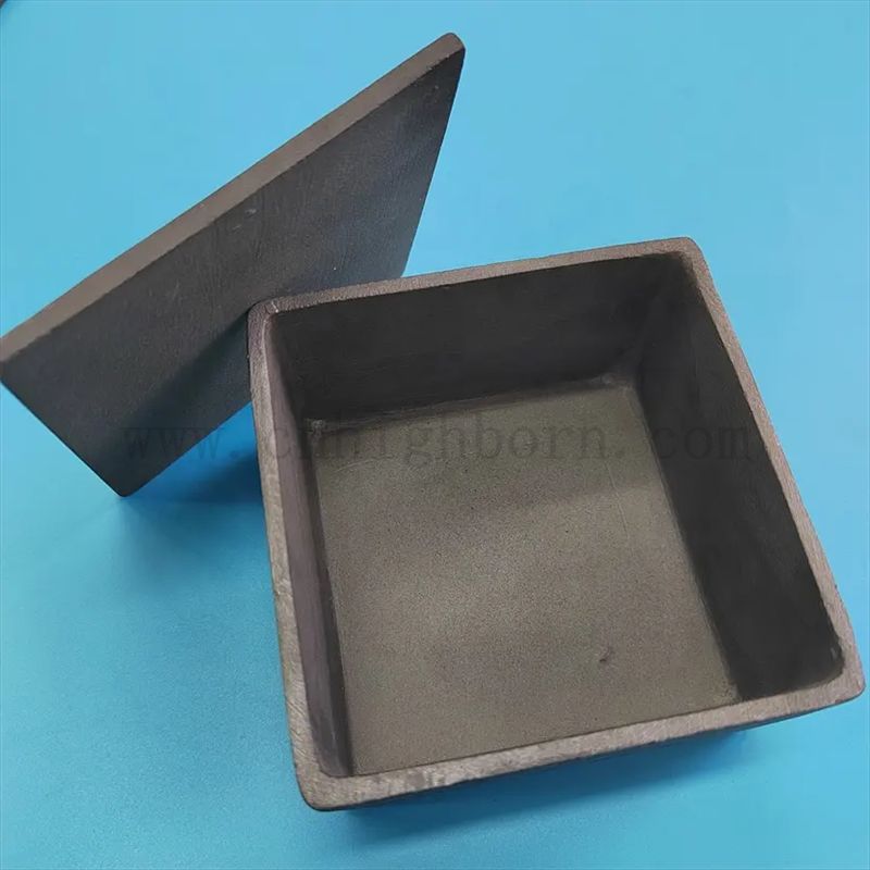 Hochtemperaturbeständiges Siliziumkarbid Crucible Sic Sic Ceramic Teil mit Deckel