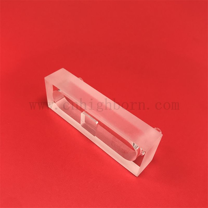 Benutzerdefinierte Umgebung Präzisionsmikroquarzkuvette optischer Glasfluss durch Zelle