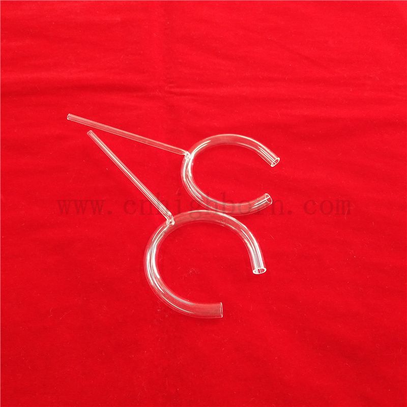 C Form transparent angepasste Quarz -Silica -Glasrohr