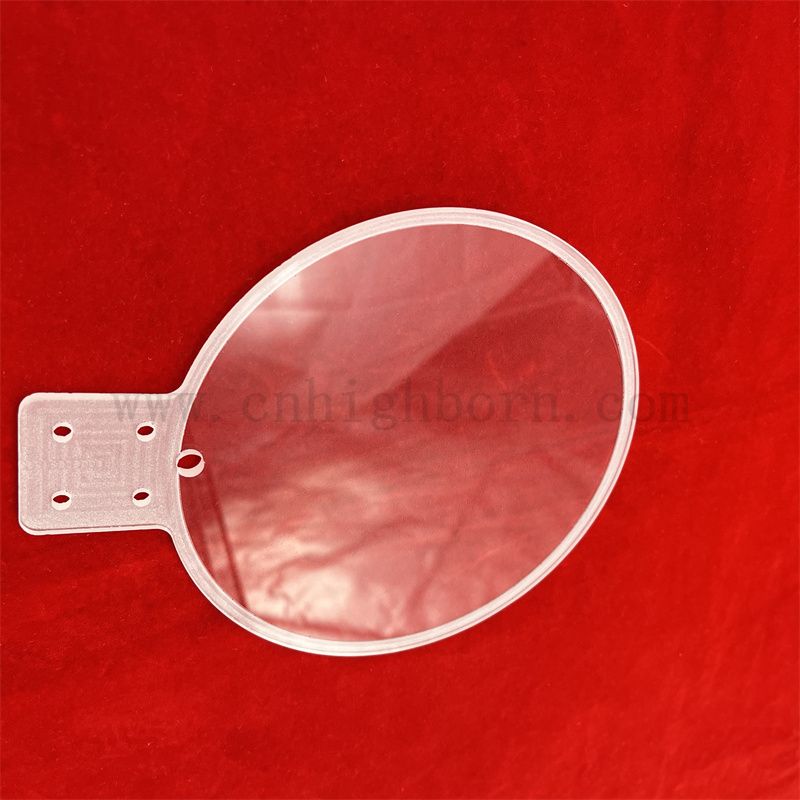 Hochtemperaturwiderstand Tiefes Prozess klarer rund Quarzglas Wafer mit Loch