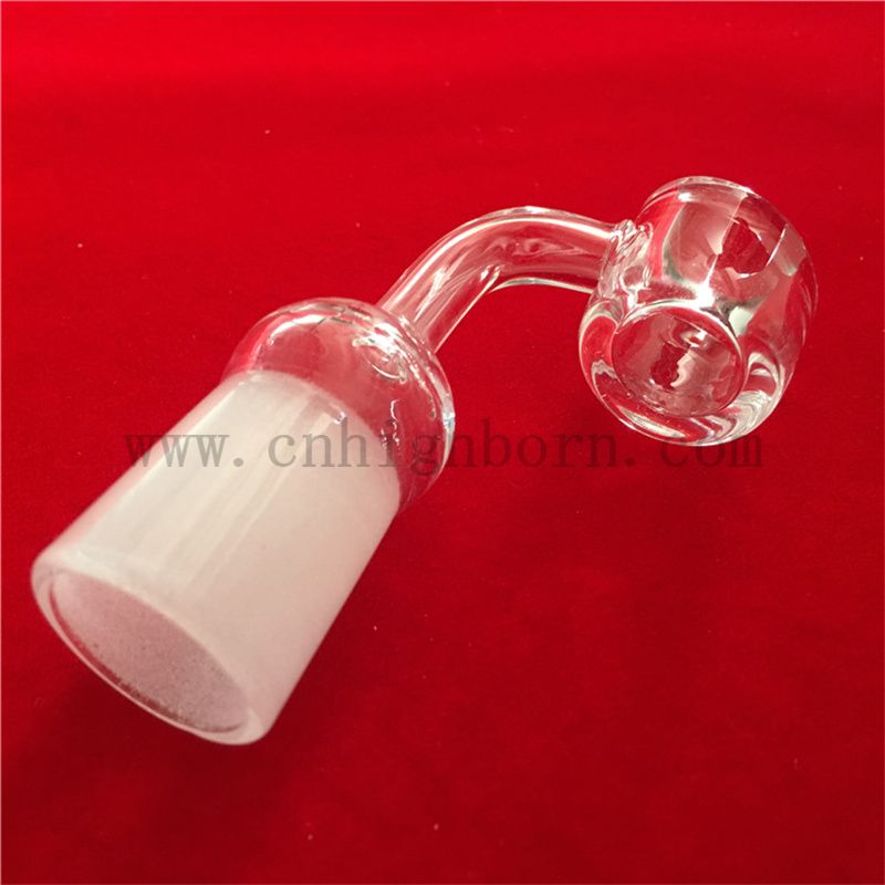 Wärme -Retensung Frosted Edge Fusion Rund Bottom Quartz Banger