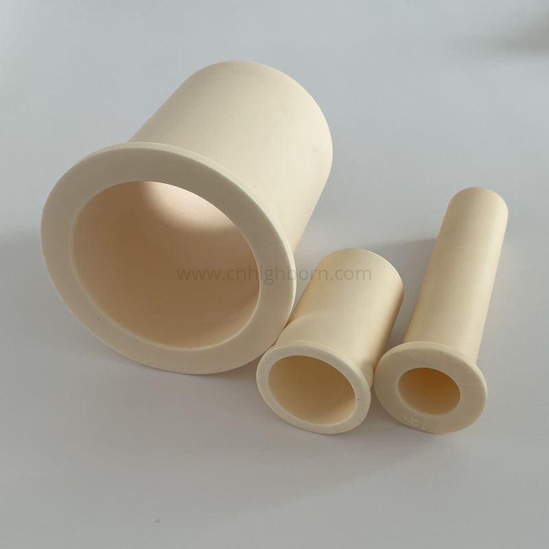 Kundenspezifische Al2O3-Teil-Industrie-Aluminiumoxid-Flansch-Keramikhülse
