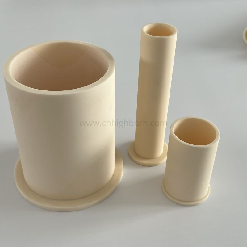 Kundenspezifische Al2O3-Teil-Industrie-Aluminiumoxid-Flansch-Keramikhülse