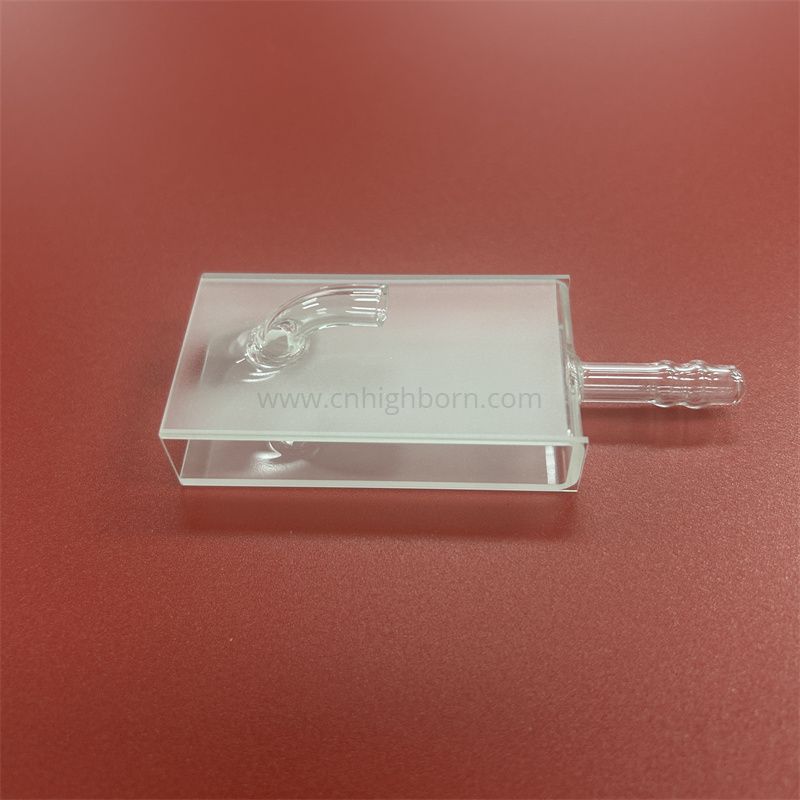 Maßgeschneiderte klare Standard-Küvette aus optischem Quarzglas