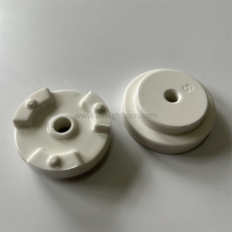 Elektrischer Isolator Al2o3 glasierte Aluminiumoxid-Keramikscheibenteile