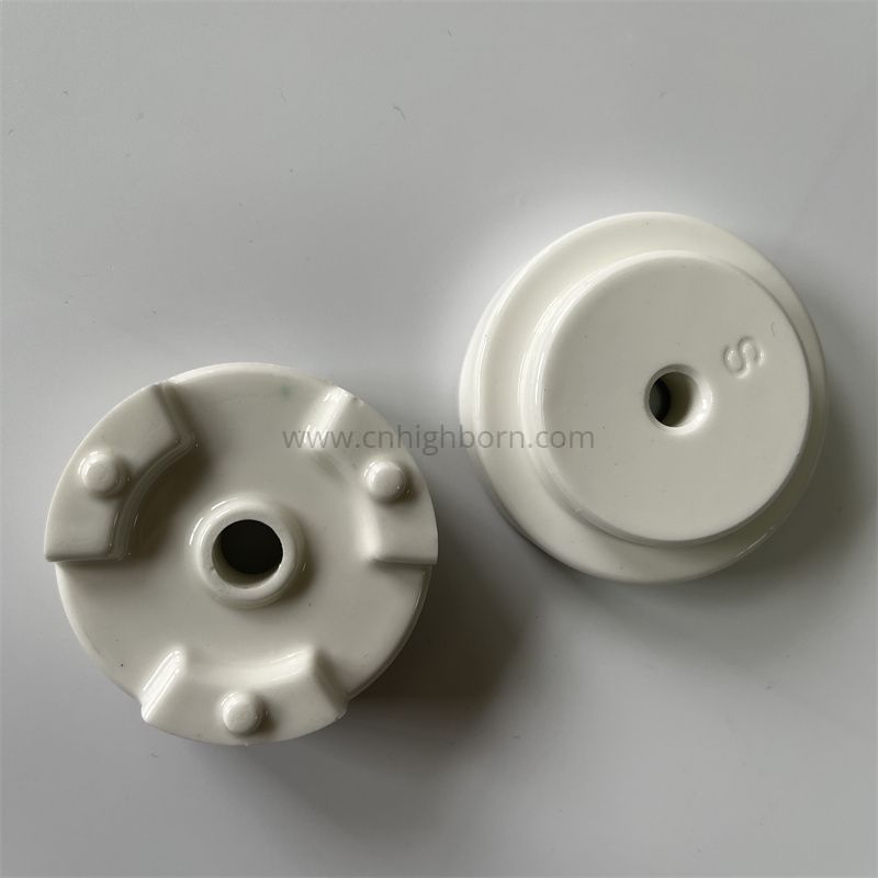 Elektrischer Isolator Al2o3 glasierte Aluminiumoxid-Keramikscheibenteile