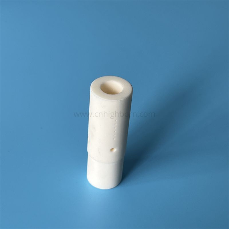 99 % Al2O3-Rohr, Aluminiumoxid-Keramik-Pumpenrohr mit Loch