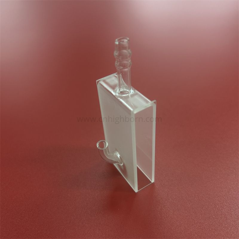 Maßgeschneiderte klare Standard-Küvette aus optischem Quarzglas